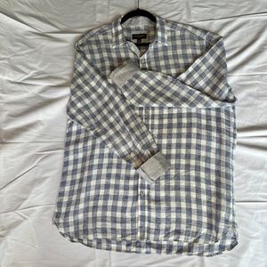 👕Johnston and Murphy Linen Mens Button Up👕